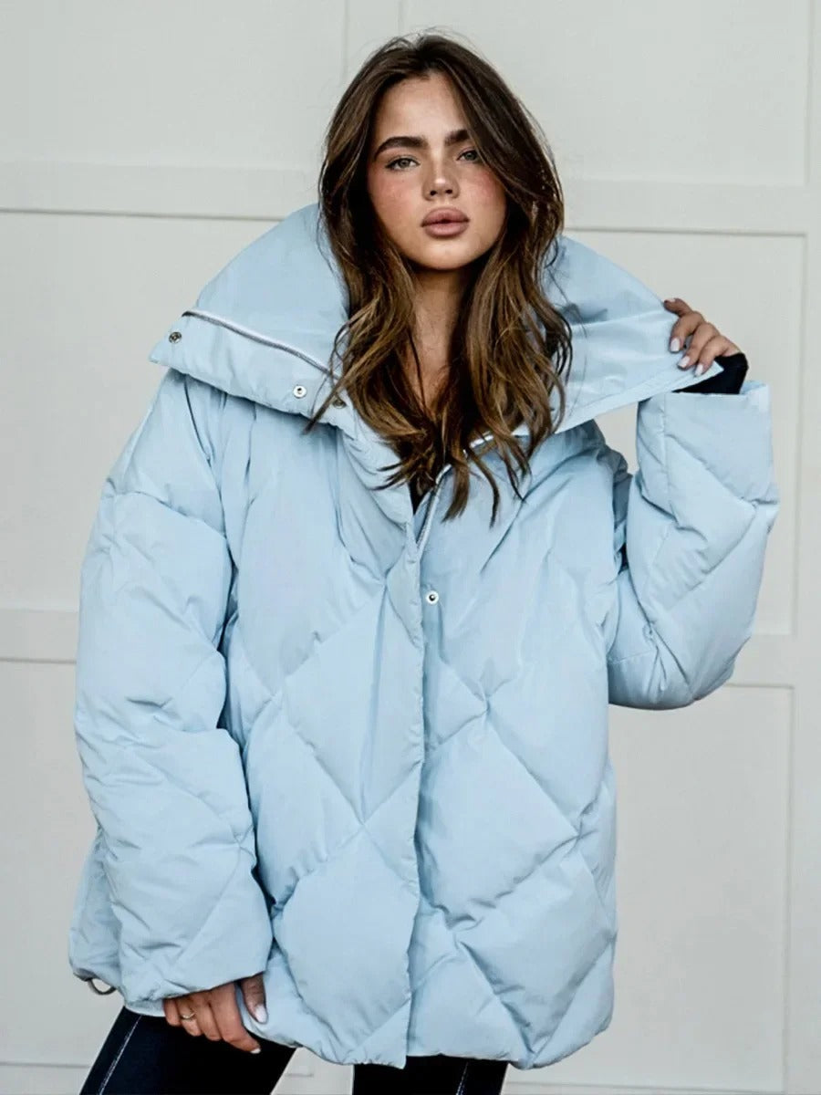 ModeGeist | Übergroße Pufferjacke mit Reißverschluss