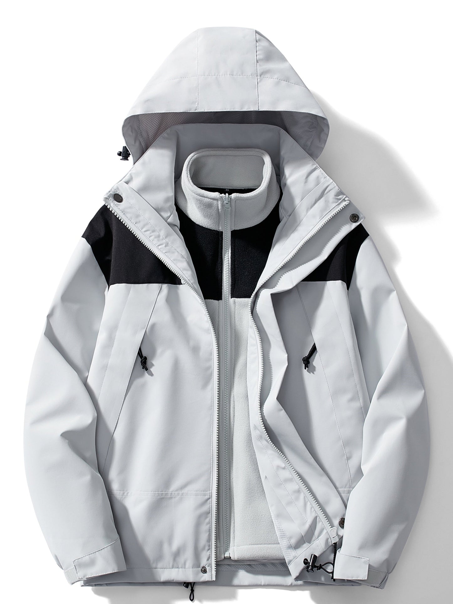 ModeGeist | 3-in-1 Fleece-Winterjacke mit Kapuze für Damen | Vielseitig & Warm
