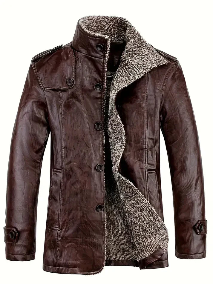 ModeGeist | Herren Lederjacke mit Fleecefutter