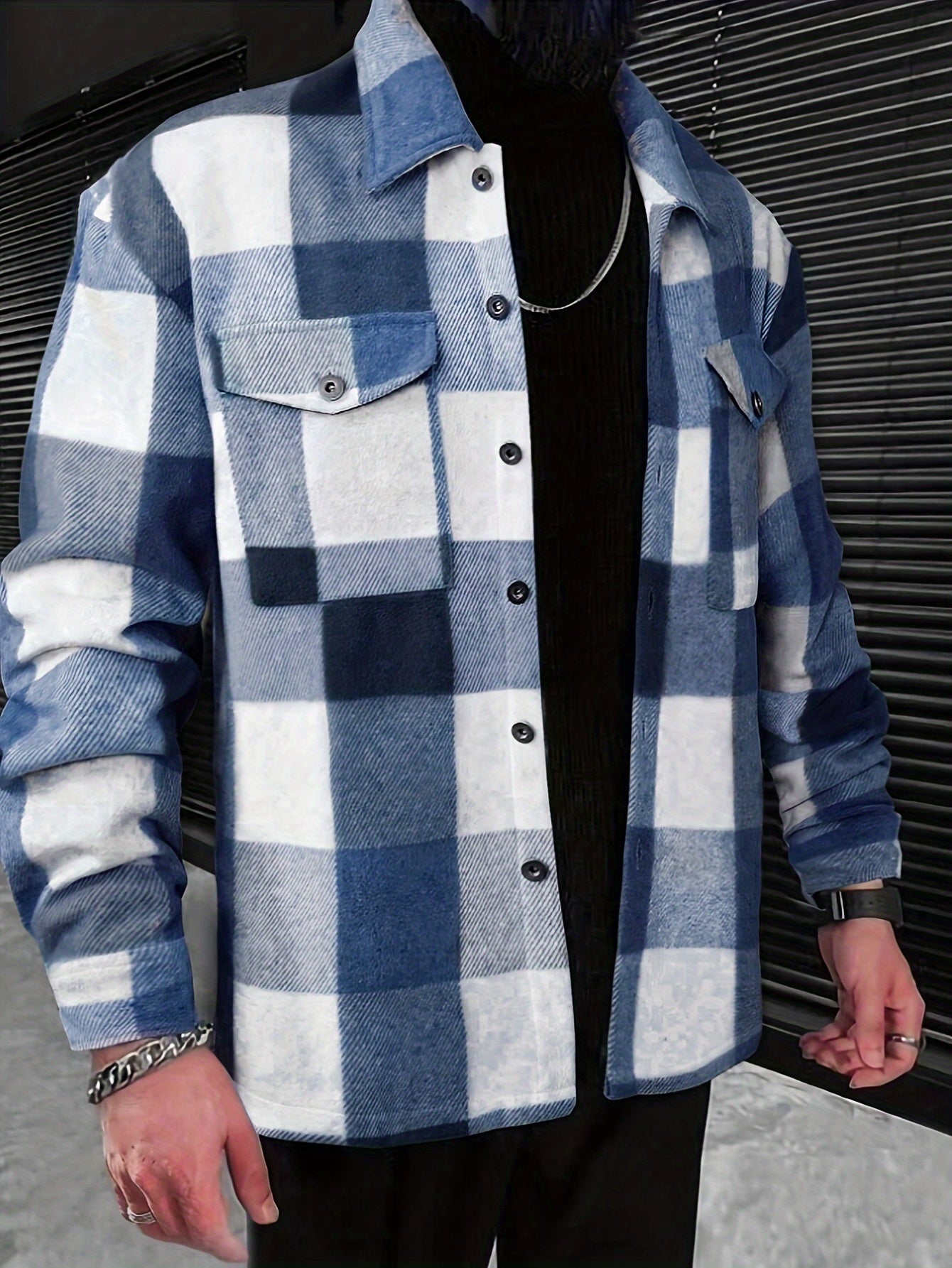 ModeGeist | Karierter Hemdjacke Baumwolle Lässig und Trendy