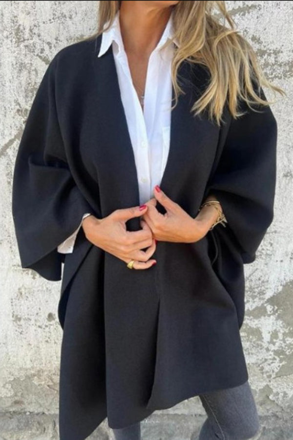 ModeGeist | lässige V-Ausschnitt Stola Cape Jacke