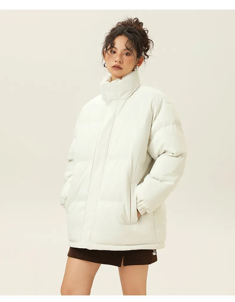 ModeGeist | Freizeitjacke mit Stehkragen aus dickem, warmem Baumwolle