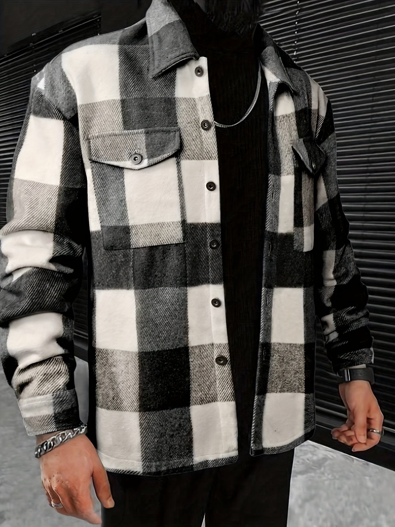 ModeGeist | Karierter Hemdjacke Baumwolle Lässig und Trendy