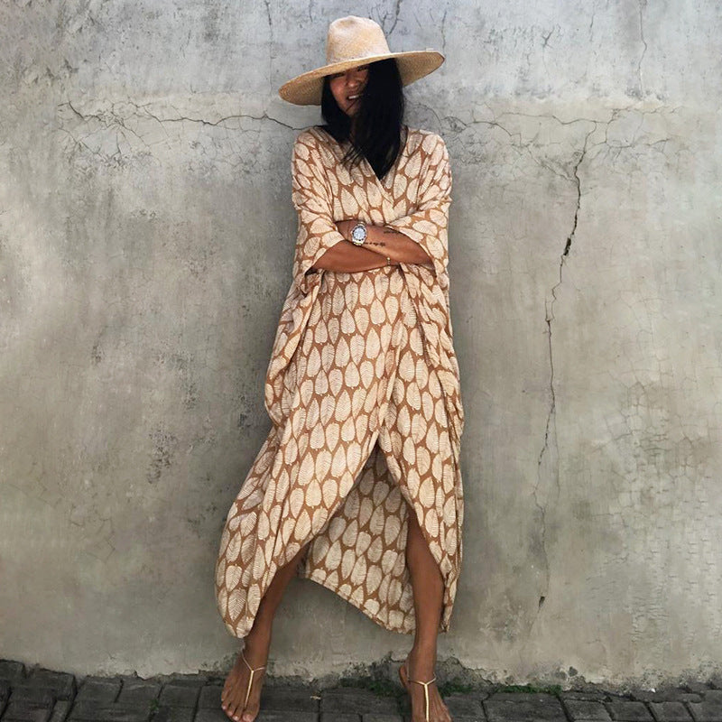 ModeGeist | Glamouröse Sonnenschutz Resort Strandkleid Cover Up