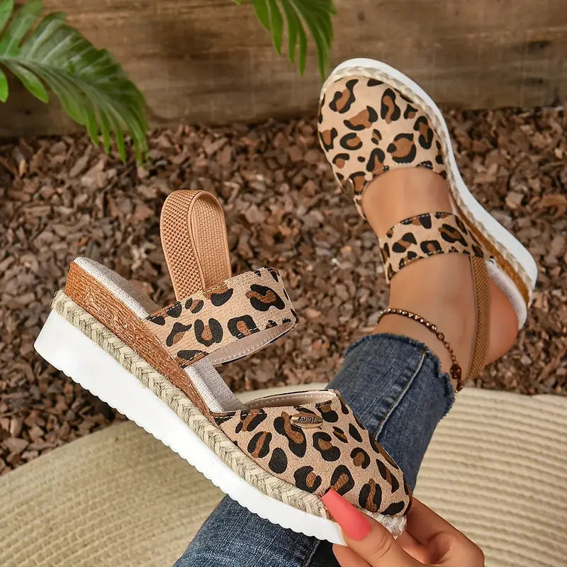 MODEGEIST Damen Plateau Sandalen Verstellbare Riemen Komfort