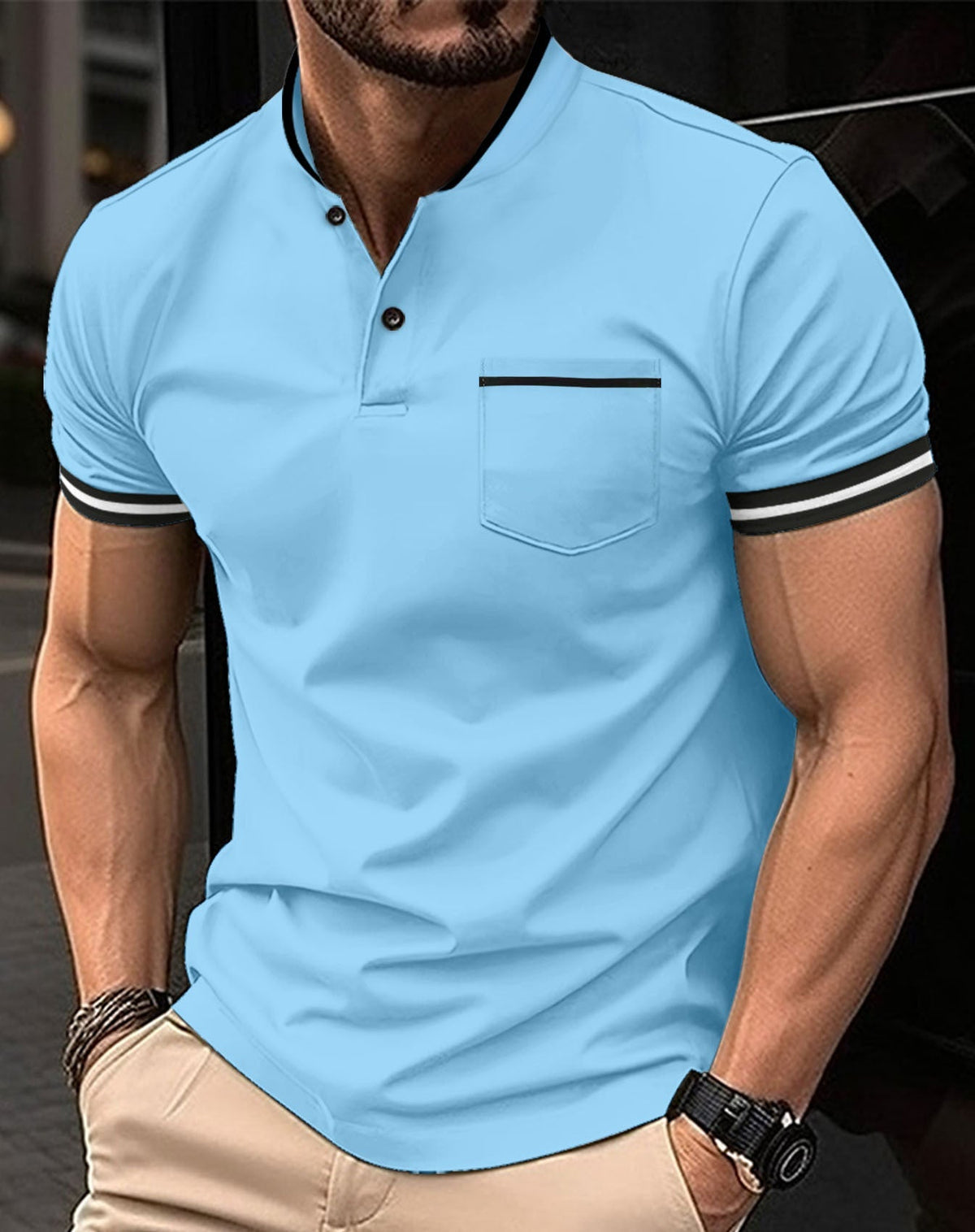 Teodor Baumwoll-Poloshirt für Herren in lässiger Ausführung
