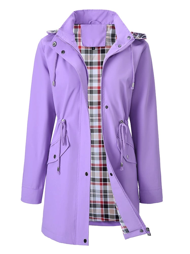 ModeGeist | Funktionale Damenjacke mit Karomuster & wasserfestem Komfort