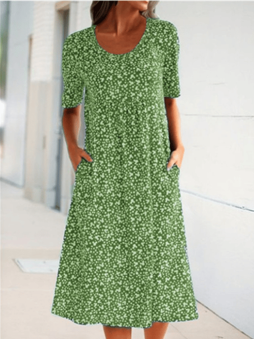XANDRA Kurzarm-Midikleid