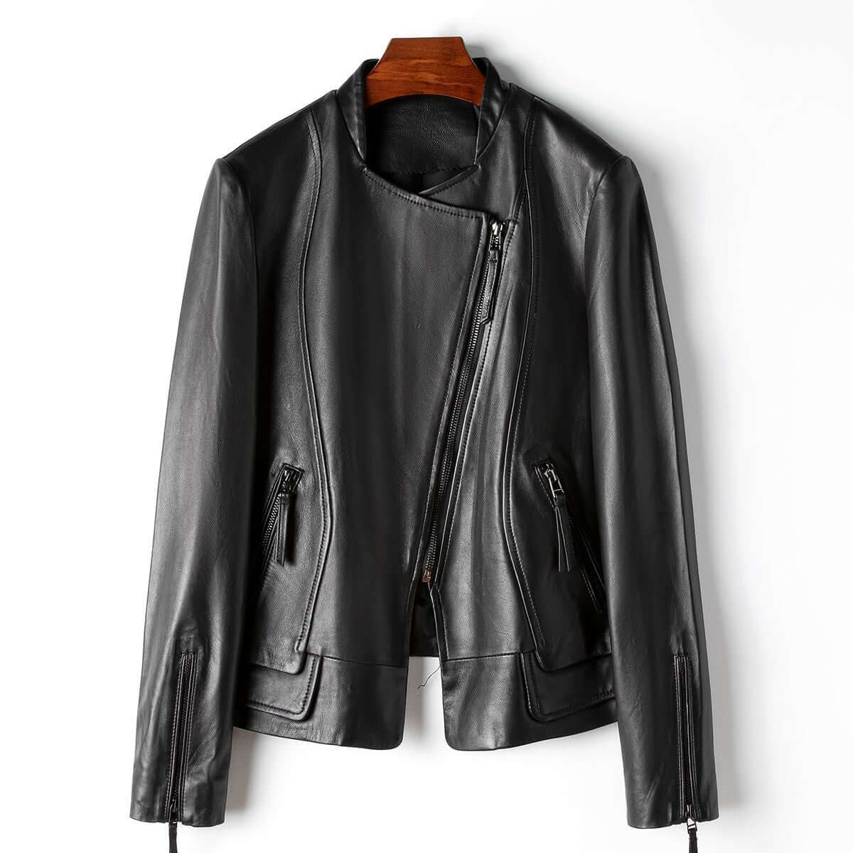 ModeGeist | Damen Stilvolle Lederjacke