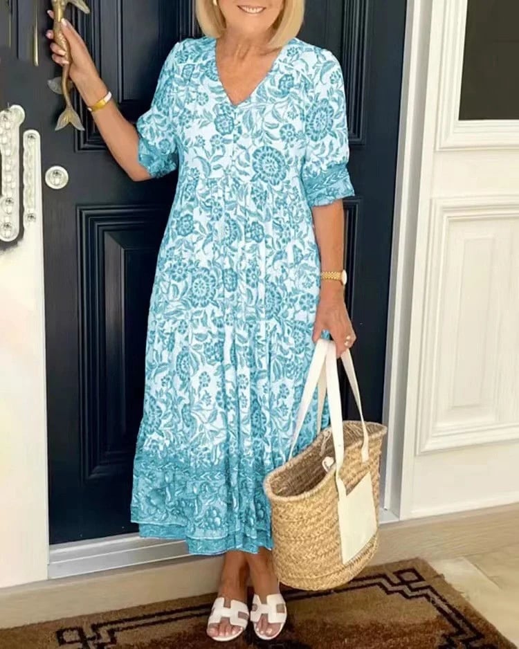 Midi-Kleid ZEYNEP mit lockerem Blumenmuster
