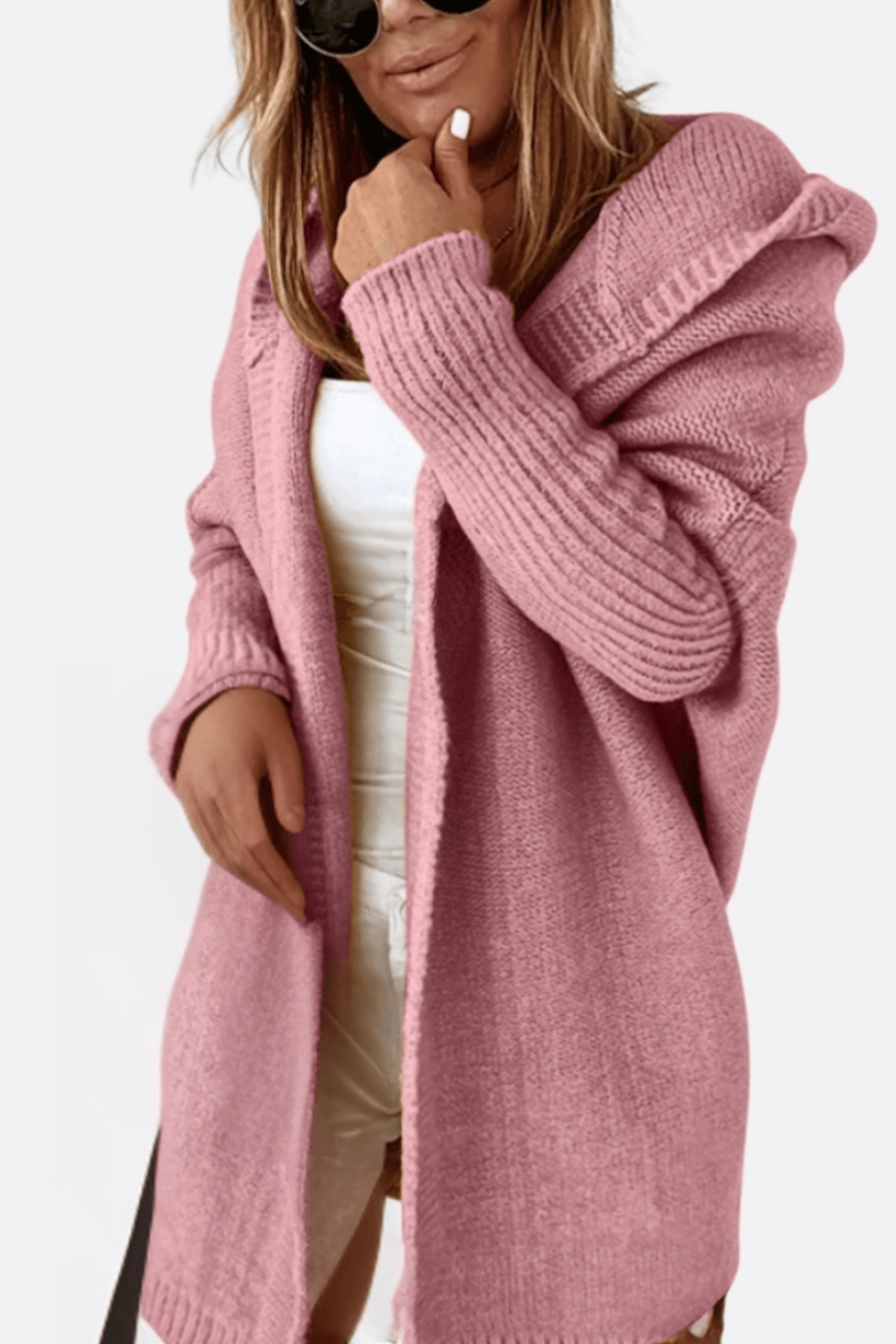 ModeGeist | Damen Strickkapuzenmantel