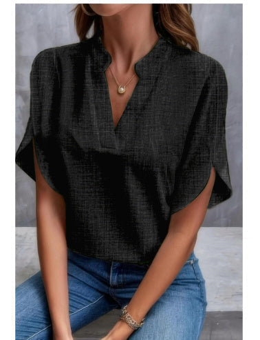 Damen-Chiffonbluse mit V-Ausschnitt von Fudus für den Sommer