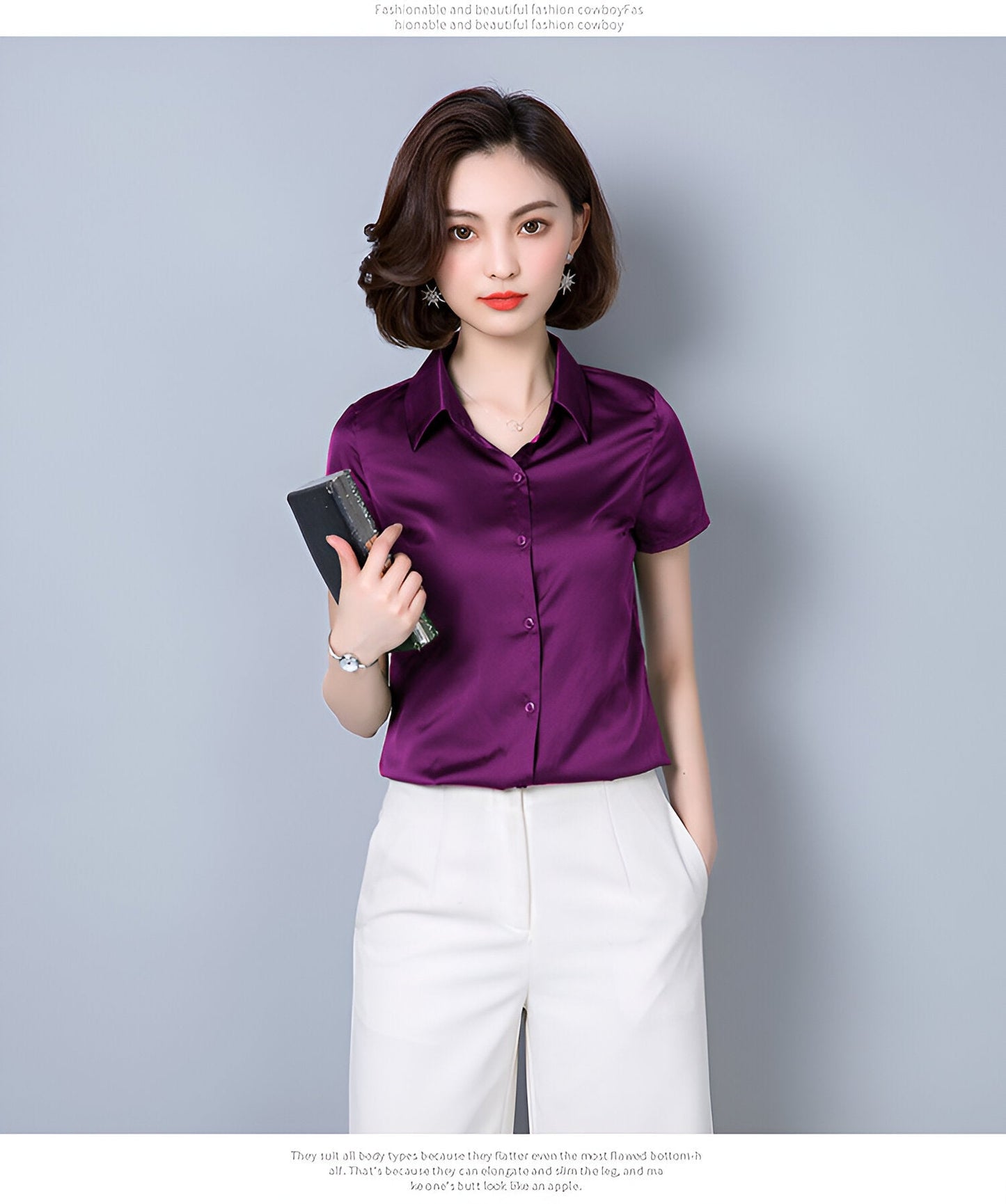 Luxuriöse Satin-Seidenbluse von Dragan