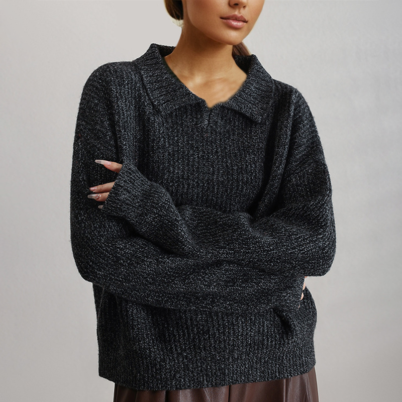 ModeGeist | Strick Lockerer Pullover mit Langen Ärmeln