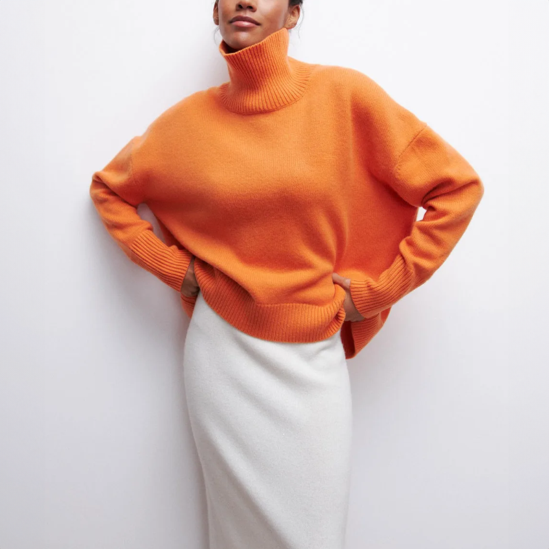 ModeGeist | Warmer Strickrollkragenpullover für Wintertage