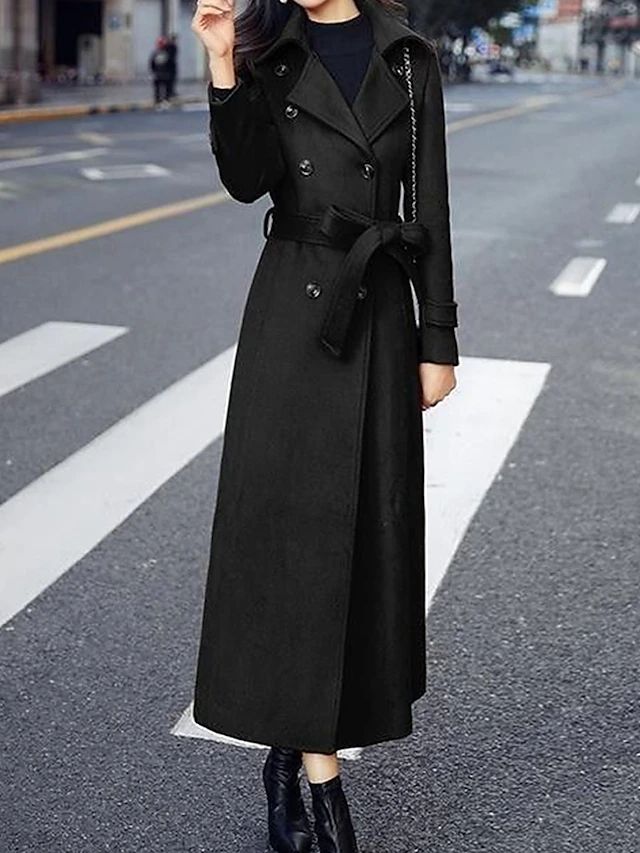 ModeGeist | Lange mit Gürtel für Frauen Ideal für Den Winter