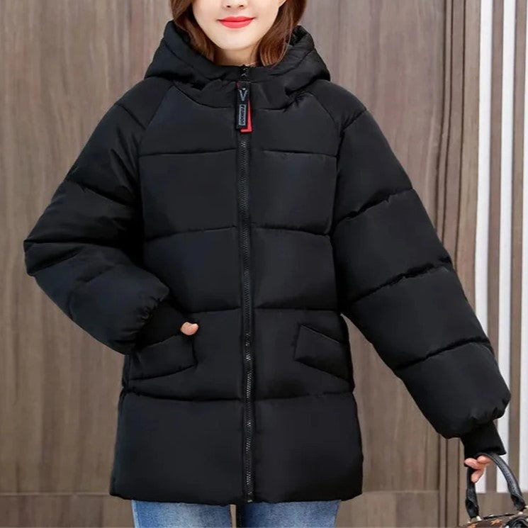 ModeGeist | Lange mit Kapuze und Lockerer Schnitt für Frauen Ideal für Den Winter