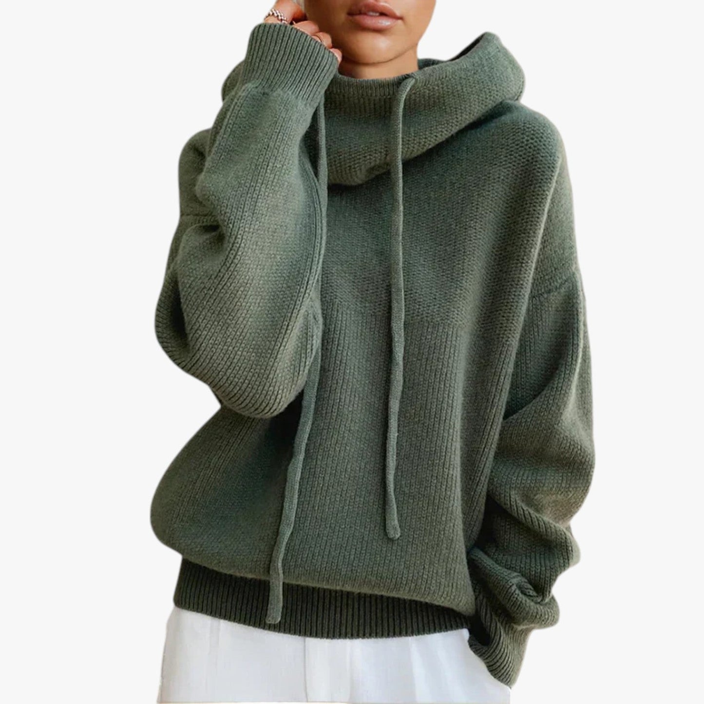 ModeGeist | Oversized Strickpullover mit Hohem Kragen Acryl Warm und Komfortabel