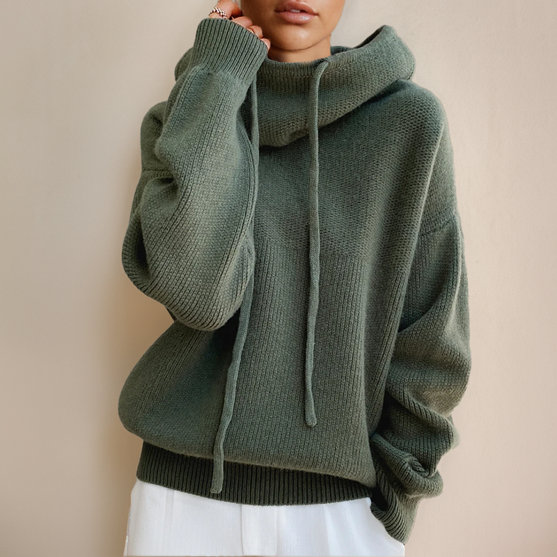 ModeGeist | Gemütlicher Strick Kapuzenpullover