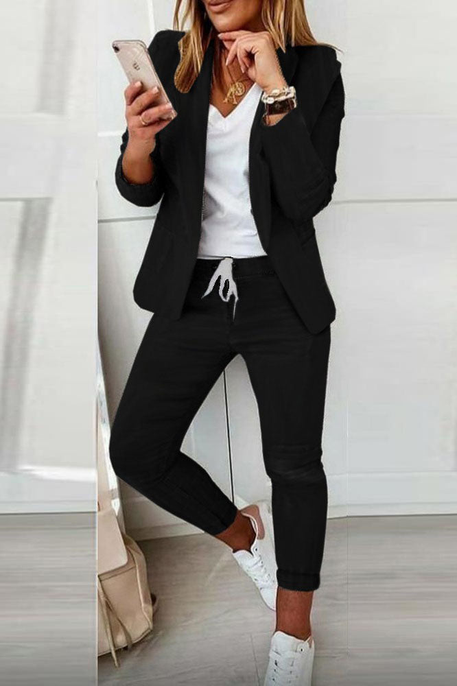 ModeGeist | Blazer Mantel & Kordelzughose Satz