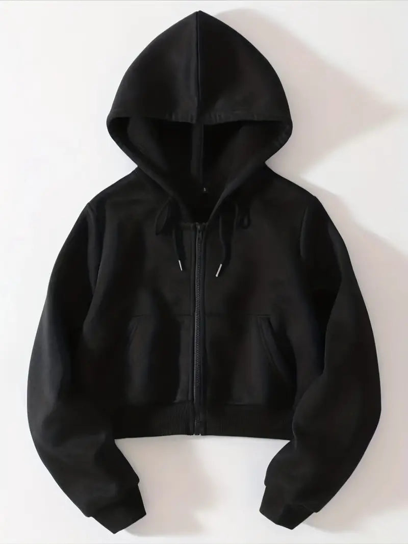 Brylen Kapuzenpullover mit hochstehendem Reißverschluss
