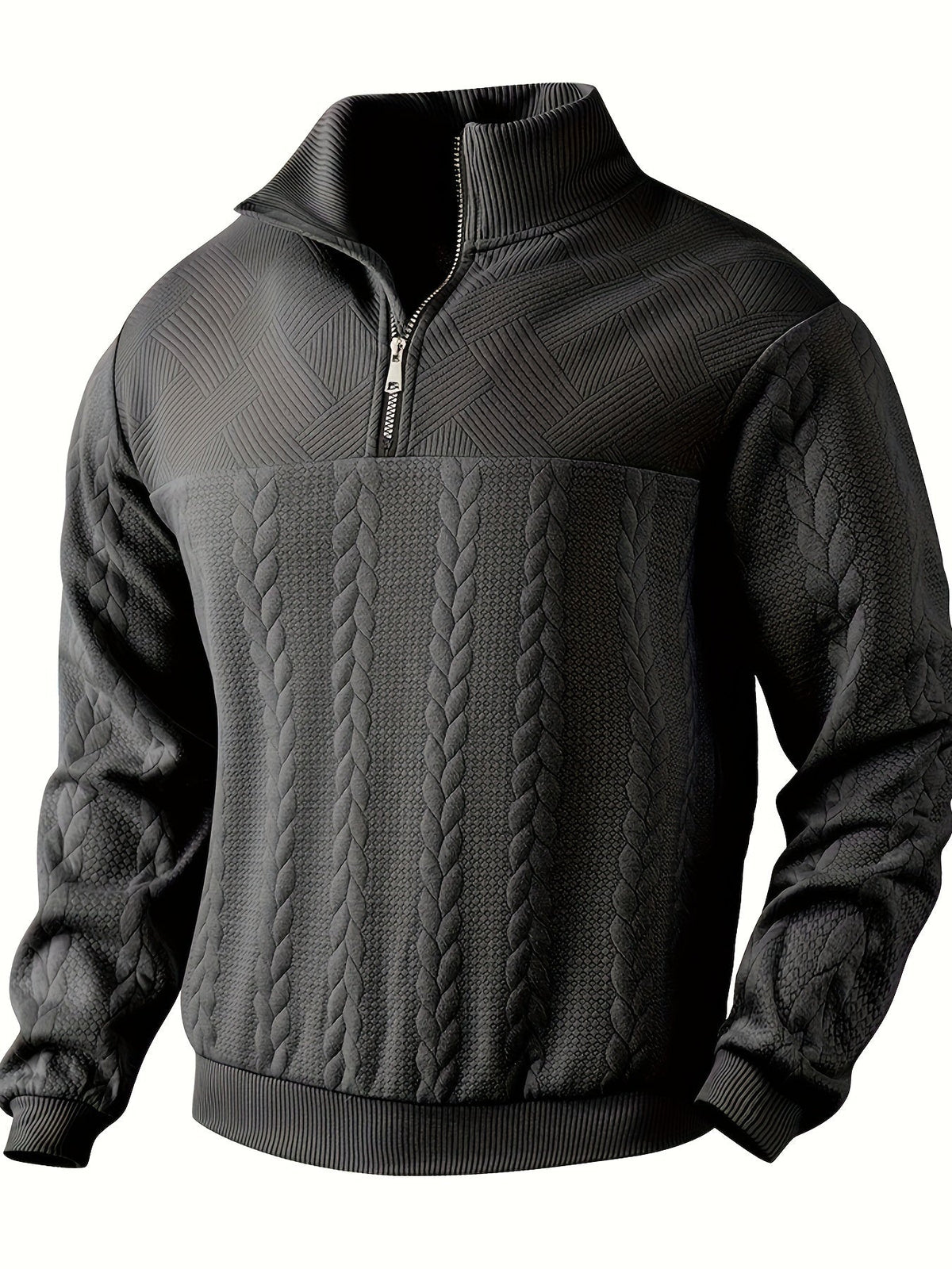 Alain™ –  Herren-Pullover aus Kaschmir mit Vintage-Reißverschluss