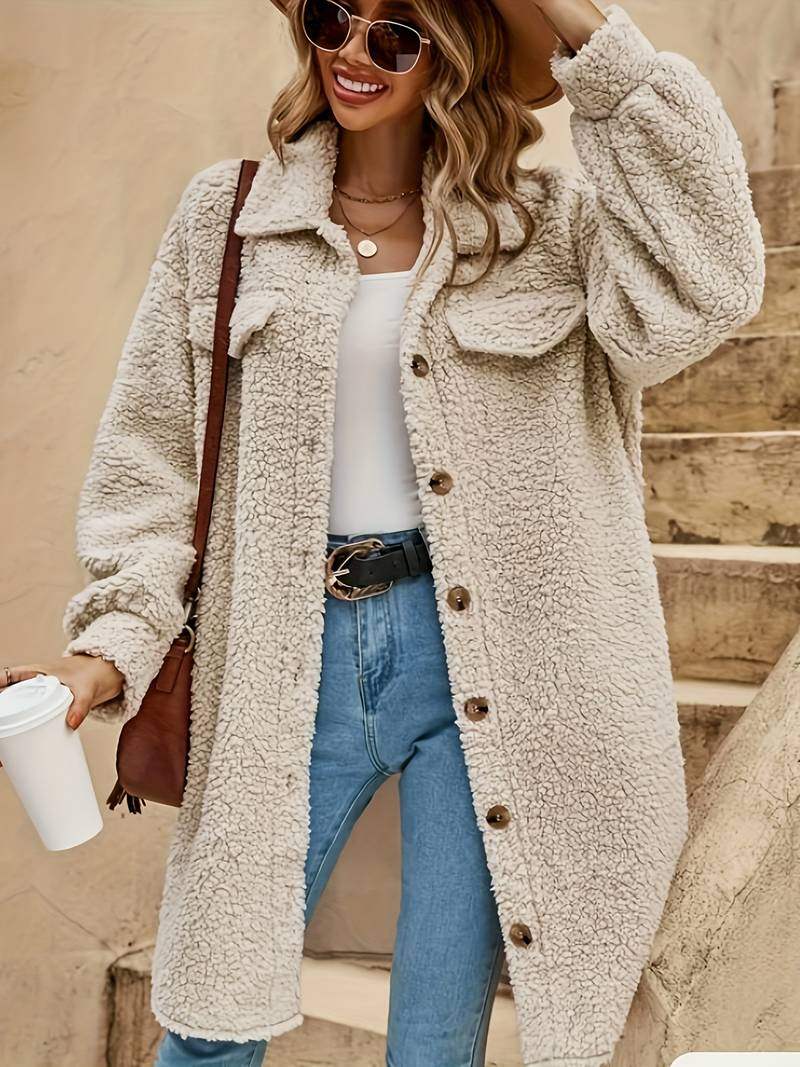 ModeGeist | Übermantel Damen Sommerliche Chic Luftige Textur Perfekt für Kühlere Sommertage