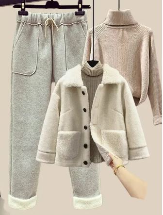 ModeGeist | Warme Dreiteilige Wintersatzs für Frauen