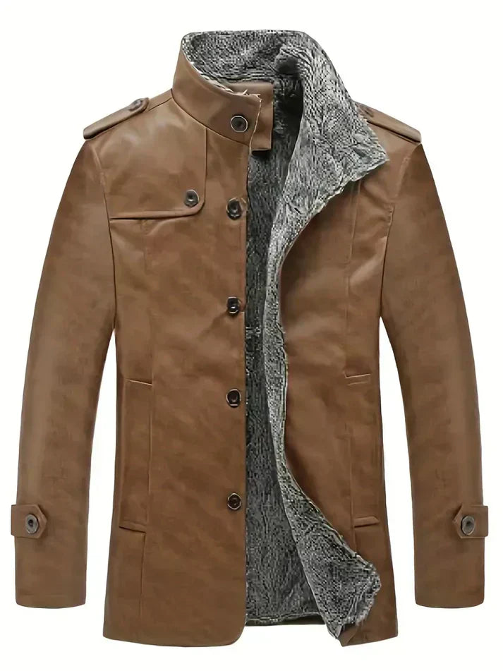 ModeGeist | Herren Lederjacke mit Fleecefutter