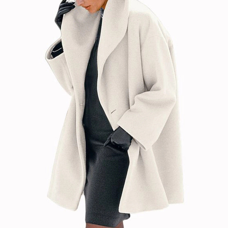 ModeGeist | Oversized Wollmantel Offene Front Eleganter Komfort