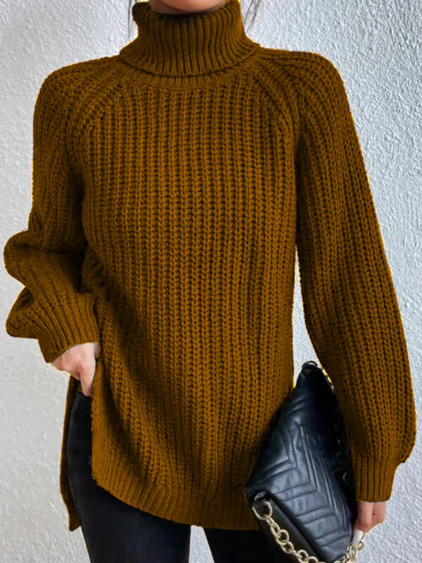 Weicher Strickpullover mit Rollkragen für Damen