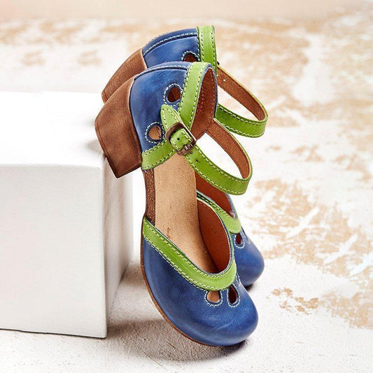 MODEGEIST Damen Orthopädische Sandalen Niedriger Absatz