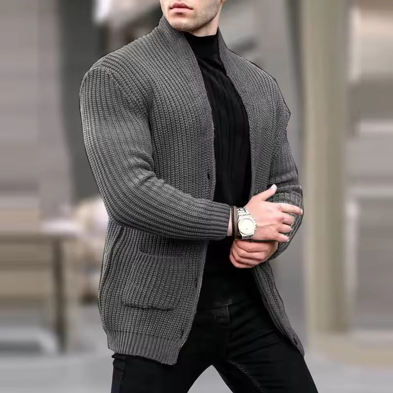 Dicke Strickjacke NILS aus gewirktem Material