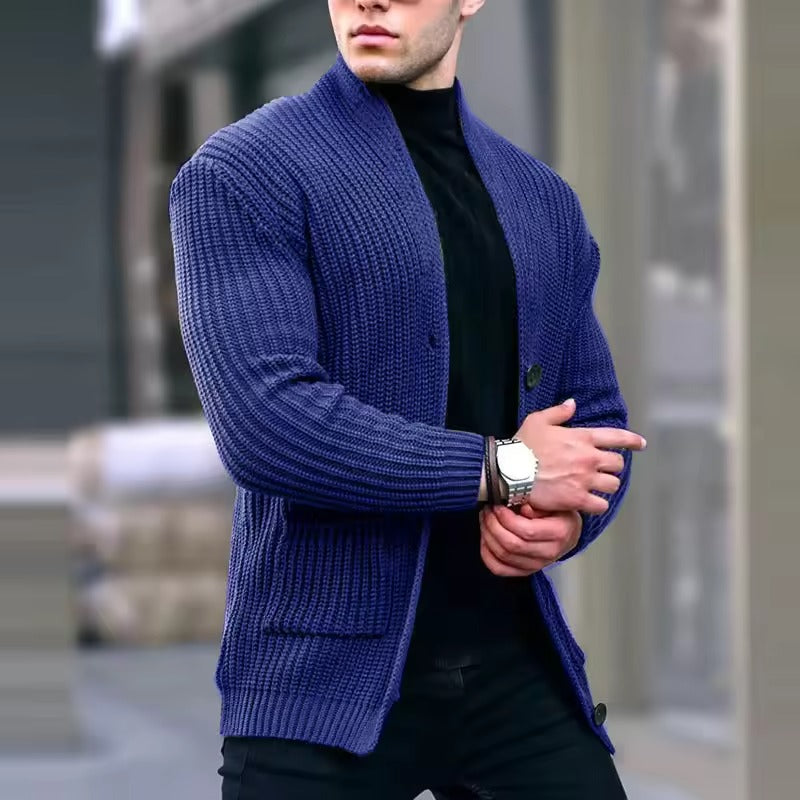 Dicke Strickjacke NILS aus gewirktem Material