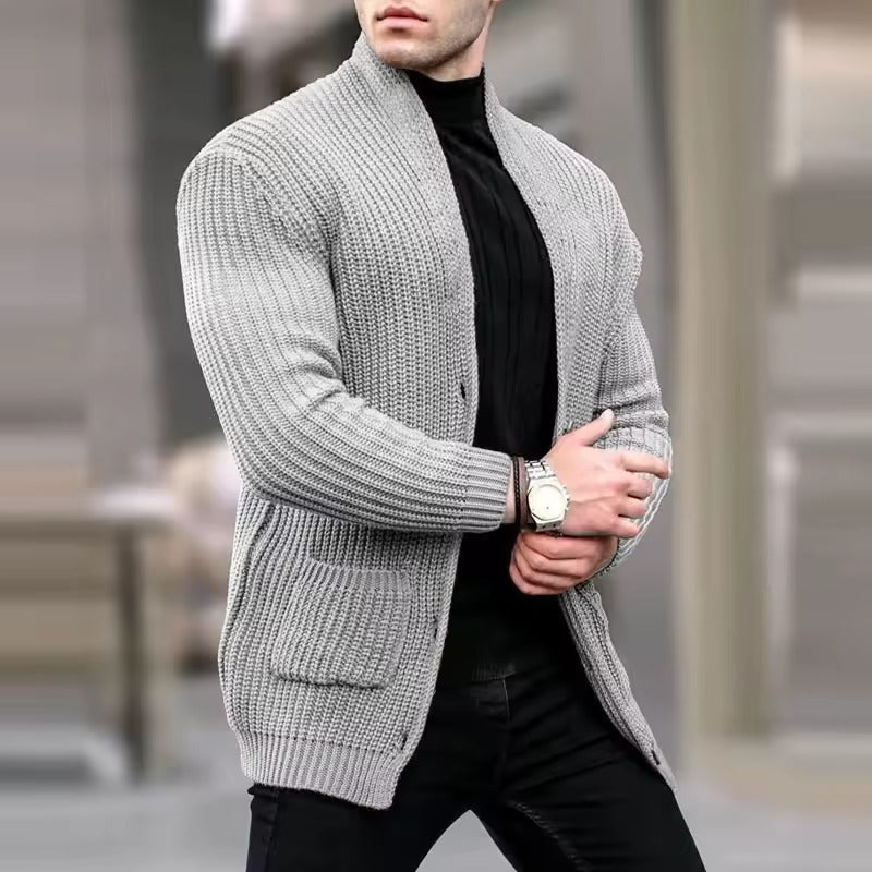 Dicke Strickjacke NILS aus gewirktem Material
