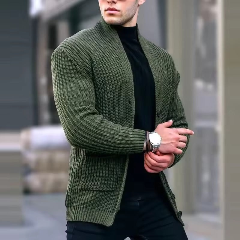 Dicke Strickjacke NILS aus gewirktem Material