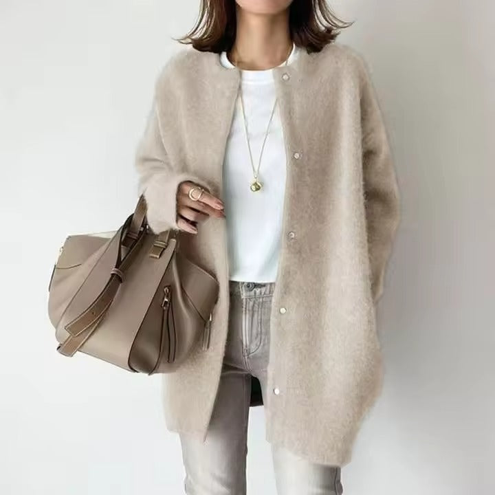 Stilvolle Kaschmir Strickjacke Wioletta