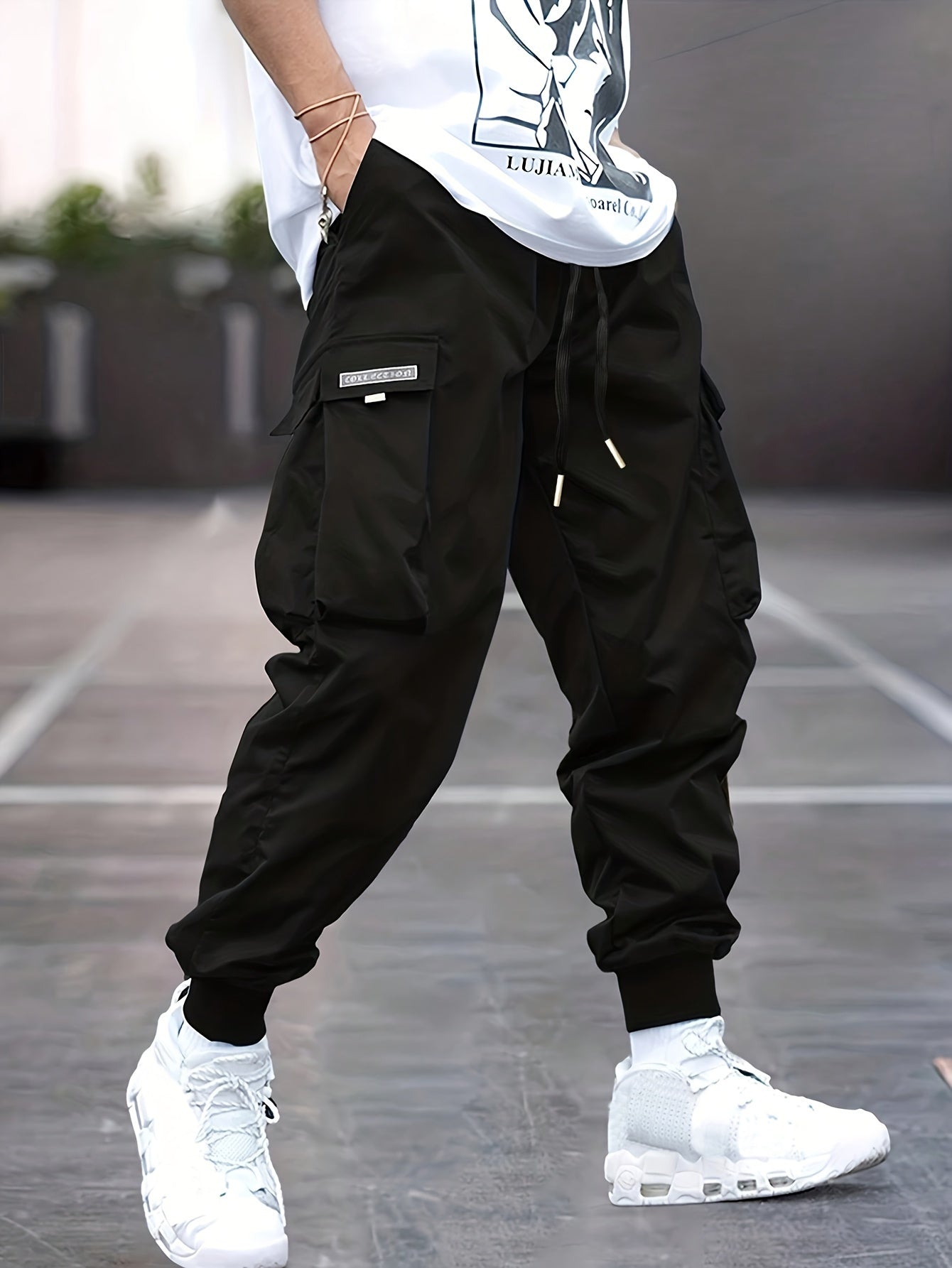 Schwarze Cargohose von Tim