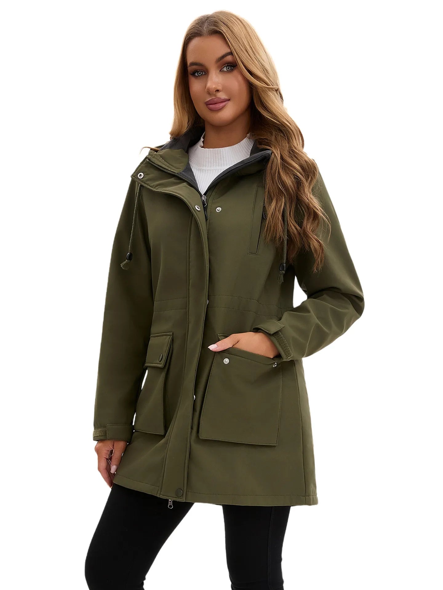 ModeGeist | Wasserdichte Softshell-Damenjacke mit Kapuze