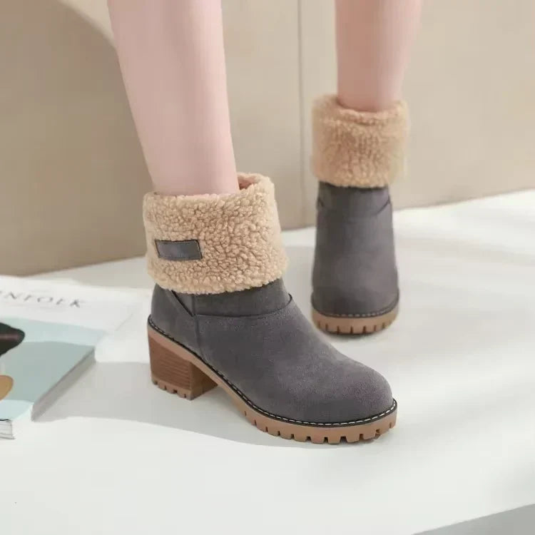 ModeGeist | Elegante und Warme Leder - Schneestiefel