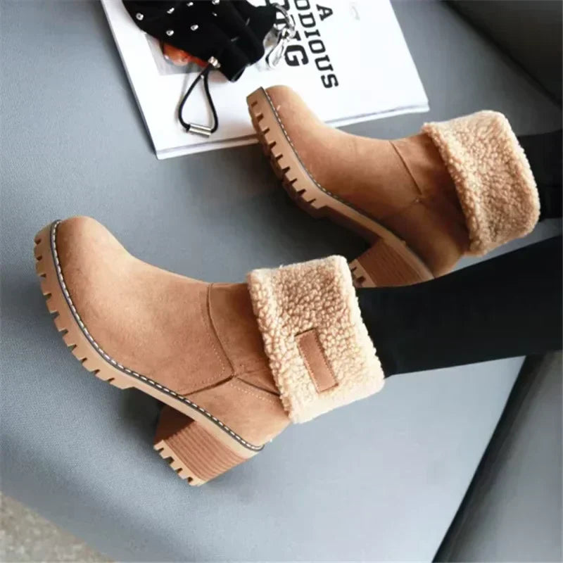 ModeGeist | Elegante und Warme Leder - Schneestiefel