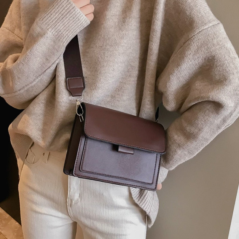 Damen-Umhängetasche Anja: Elegant, geräumig und mit robustem Lederfinish