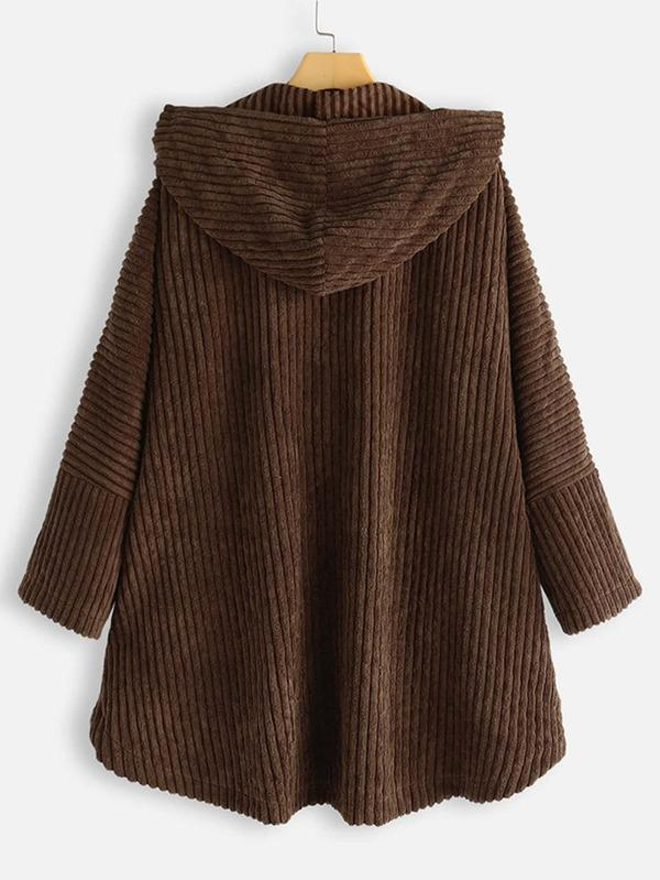 ModeGeist | gerippt Jack - stilvolles Damen Oversized High-Low-Jacke