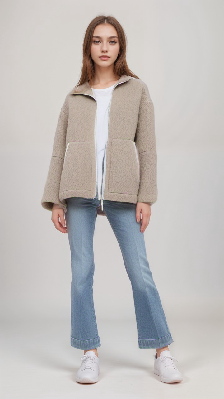 ModeGeist | Teddy Fleece Jacke Polyester Warm, Bequem