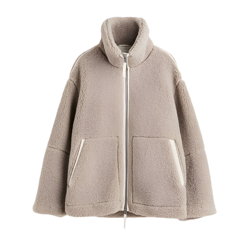ModeGeist | Warme Teddy Fleece Damenjacke