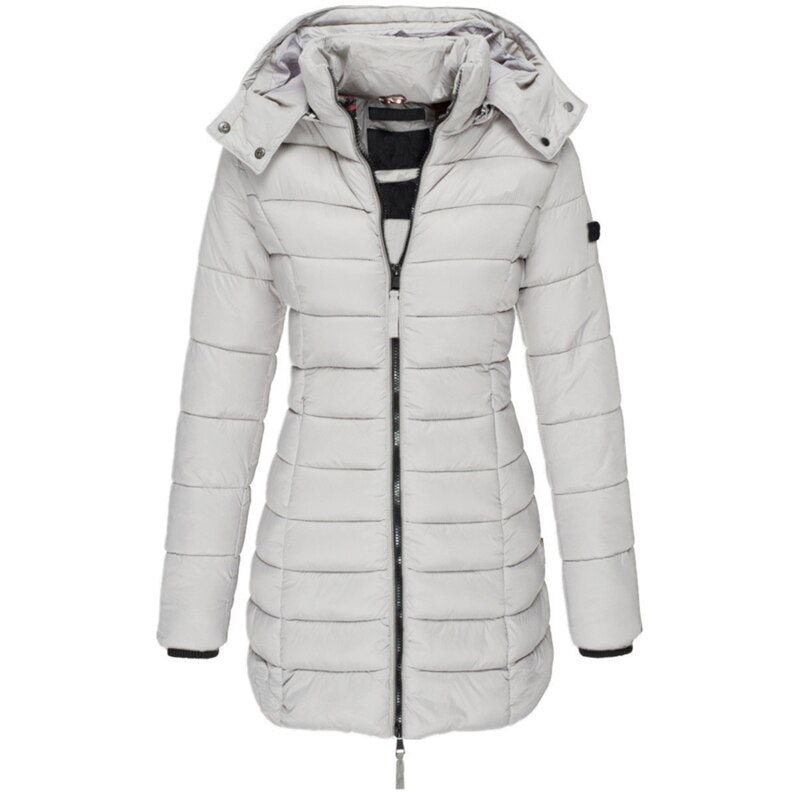 ModeGeist | Winterjacke mit Abnehmbarer Kapuze Leichtgewichtiges Polyester Warm und Komfortabel