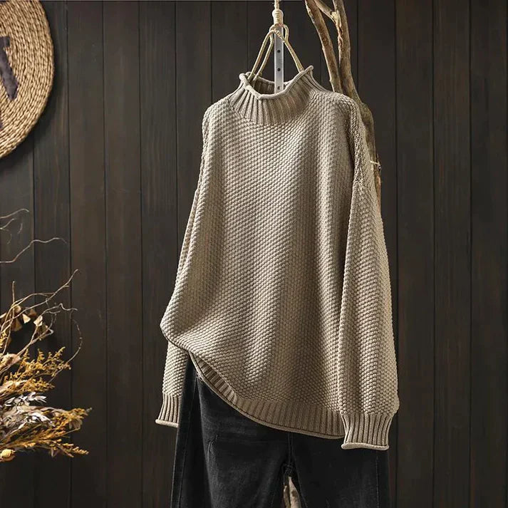 ModeGeist | Rollkragenpullover mit Feinem Strickmuster