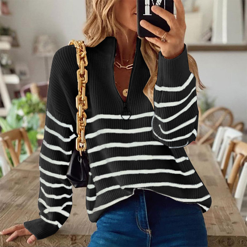 ModeGeist | Sweatshirt Gestreiftes Muster