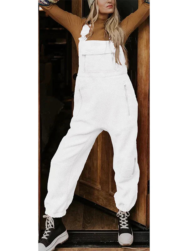 Damen Fleece Thermo-Overall Martha mit Reißverschlusstaschen