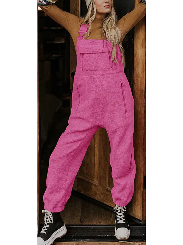 Damen Fleece Thermo-Overall Martha mit Reißverschlusstaschen
